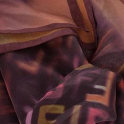 مملوكة مسبقًا Fendi Multicolor Zucca Square Scarf