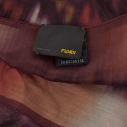 مملوكة مسبقًا Fendi Multicolor Zucca Square Scarf