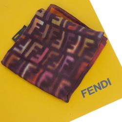 مملوكة مسبقًا Fendi Multicolor Zucca Square Scarf
