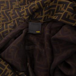 مملوكة مسبقًا Fendi Brown Zucca Silk Stole