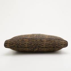 Pre Owned Fendi Brown Zebra Zucca Tote