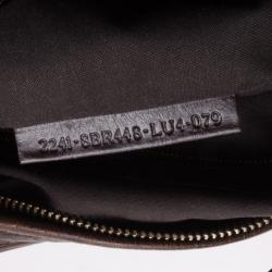 مملوكة مسبقًا Fendi Brown Leather Monogram Chef Hobo 