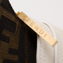 مملوكة مسبقًا Fendi Monogram Small Shoulder Bag with White Trim 