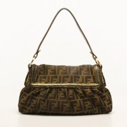 مملوكة مسبقًا Fendi Tobacco Zucca Print Canvas and Bronze Leather Small Chef