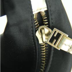 Pre Owned Fendi Black Satin Mini Hobo
