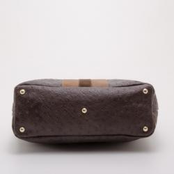 Pre Owned Furla Brown Ostrich Embossed Appaloose Vertical Shopper Tote