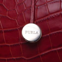 Pre Owned Furla Everyone Shopper Tote in Red