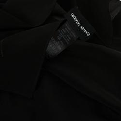 Pre Owned Giorgio Armani Black Silk Scarf