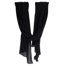 مملوكة مسبقًا Giorgio Armani Black Silk Scarf