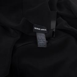 Pre Owned Giorgio Armani Black Silk Scarf