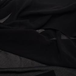 Pre Owned Giorgio Armani Black Silk Scarf