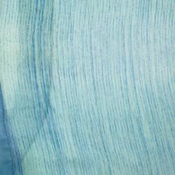 Pre Owned Giorgio Armani Blue & Green Silk Scarf