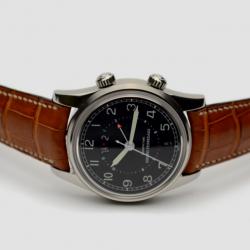 Girard Perregaux Black Traveller II SS Mens Wristwatch 40 MM