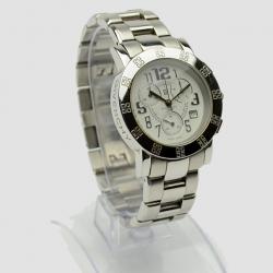 Pre Owned Givenchy White Stainless Steel Chronograph Saqqhara Mens Wristwatch 40 MM