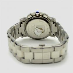 Pre Owned Givenchy White Stainless Steel Chronograph Saqqhara Mens Wristwatch 40 MM