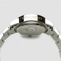 Pre Owned Givenchy White Stainless Steel Chronograph Saqqhara Mens Wristwatch 40 MM