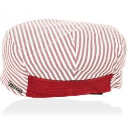 Pre Owned Gucci Red White Striped Cap