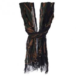 Pre Owned Gucci Green Printed Stole