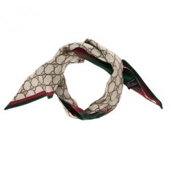 مملوكة مسبقًا Gucci Guccissima Silk Neck Scarf