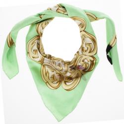 Pre Owned Gucci GG Printed Floral Scarf
