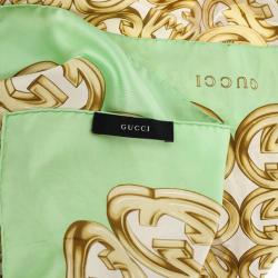 Pre Owned Gucci GG Printed Floral Scarf