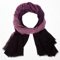Pre Owned Gucci Magenta Printed Shawl