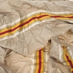 Pre Owned Gucci Cream GG Web Detail Scarf