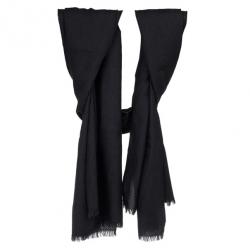 Pre Owned Gucci Guccissima Black Wool &amp; Silk Scarf
