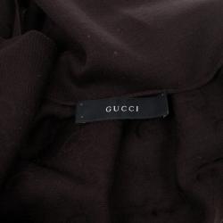 مملوكة مسبقًا Gucci Guccissima Brown Wool & Silk Scarf
