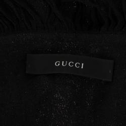 Pre Owned Gucci Black GG Glitter Stole