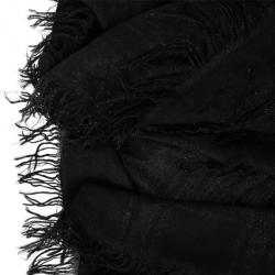 Pre Owned Gucci Black GG Glitter Stole