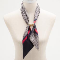 Pre Owned Gucci Scarf With Gold 'GG' Logo