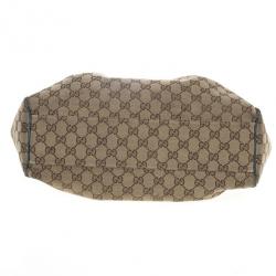 Pre Owned Gucci Monogram Metallic Blue Trim Sukey Hobo