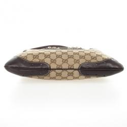Pre Owned Gucci Beige/Ebony Monogram Small Chainlink Hobo