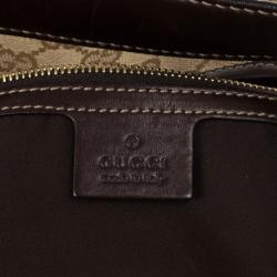 Pre Owned Gucci Beige/Ebony Monogram Small Chainlink Hobo