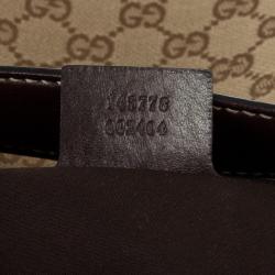Pre Owned Gucci Beige/Ebony Monogram Small Chainlink Hobo