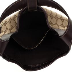 Pre Owned Gucci Beige/Ebony Monogram Small Chainlink Hobo