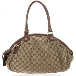 Pre Owned Gucci Sukey Original GG Canvas Top Handle Bag 
