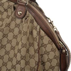 Pre Owned Gucci Sukey Original GG Canvas Top Handle Bag 