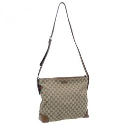 Pre Owned Gucci Original GG Canvas Large Messenger Bag