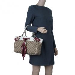 مملوكة مسبقًا Gucci GG Canvas Positano Scarf Tote