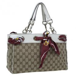 مملوكة مسبقًا Gucci GG Canvas Positano Scarf Tote
