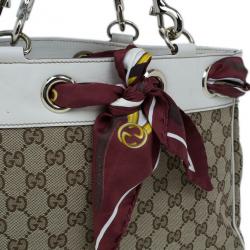 مملوكة مسبقًا Gucci GG Canvas Positano Scarf Tote