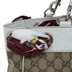 مملوكة مسبقًا Gucci GG Canvas Positano Scarf Tote
