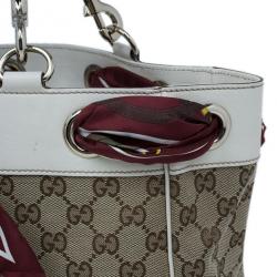 مملوكة مسبقًا Gucci GG Canvas Positano Scarf Tote