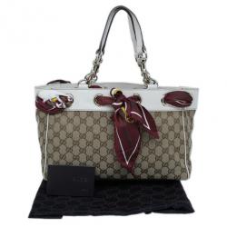 مملوكة مسبقًا Gucci GG Canvas Positano Scarf Tote