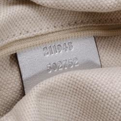 Pre Owned Gucci Silver Guccissima Medium Sukey Tote