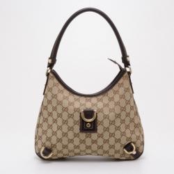 مملوكة مسبقًا Gucci Abbey Monogram D-Ring Hobo