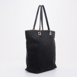 مملوكة مسبقًا Gucci Black Monogram Canvas Bucket Tote Bag