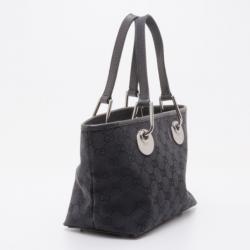 Pre Owned Gucci Black Monogram Eclipse Tote 